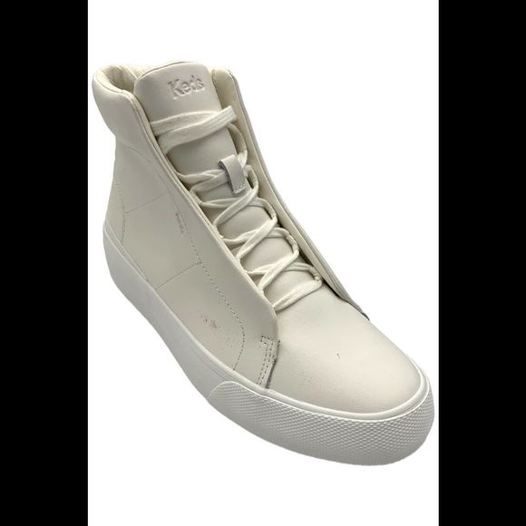 Keds Women's Remi Mid Zip Leather Bootie Off White - Medium - Picture 1 of 3